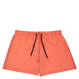 Orange Polyester Swim Shorts