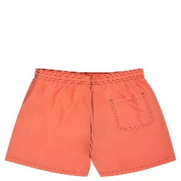 Orange Polyester Swim Shorts