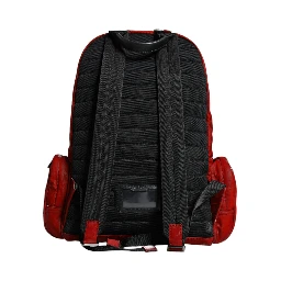 Red Patent Leather Logo Plaque Backpack Bag