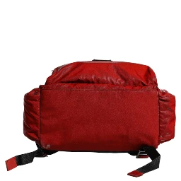 Red Patent Leather Logo Plaque Backpack Bag