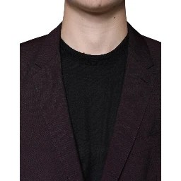 Bordeaux Wool Single Breasted Dress Blazer