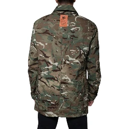Multicolor Camouflage Collared Coat Jacket
