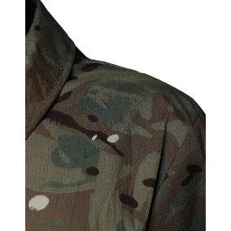Multicolor Camouflage Collared Coat Jacket