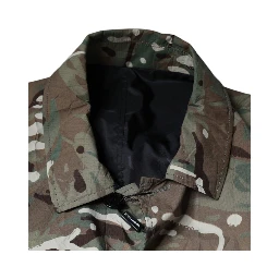Multicolor Camouflage Collared Coat Jacket