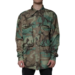 Multicolor Camouflage Button Down Shirt