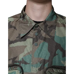 Multicolor Camouflage Button Down Shirt