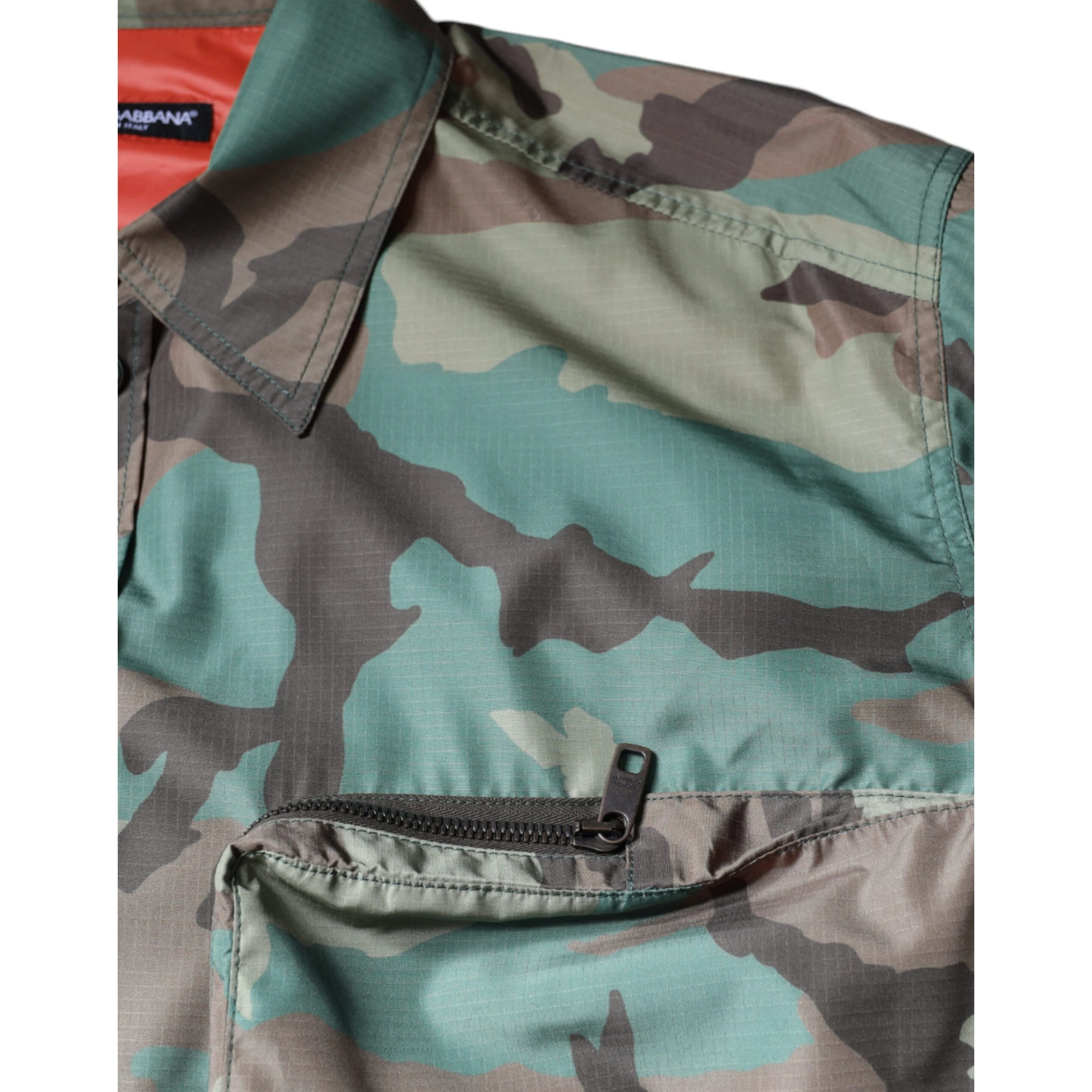 Multicolor Camouflage Button Down Shirt