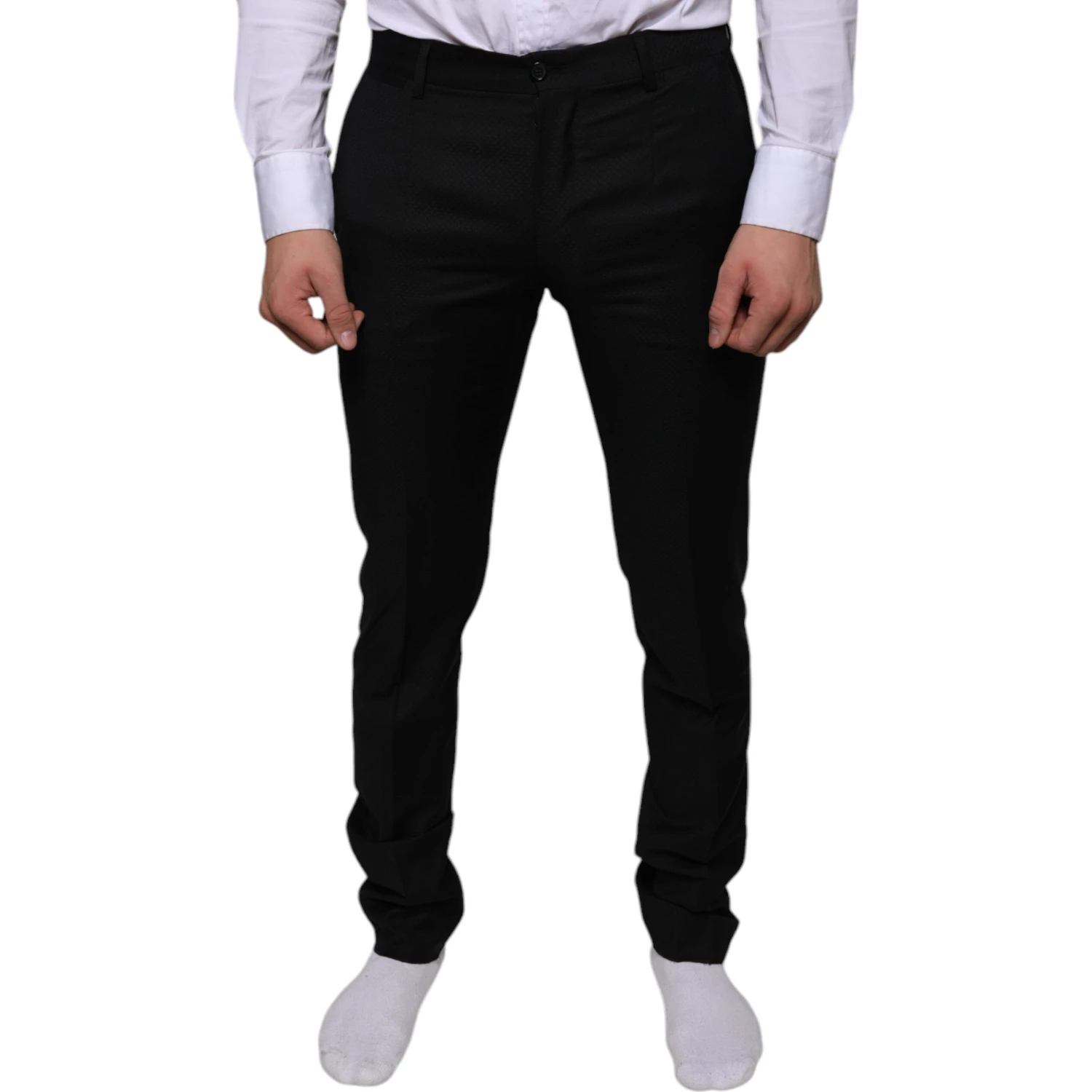 Black Wool Skinny Dress Formal Pants