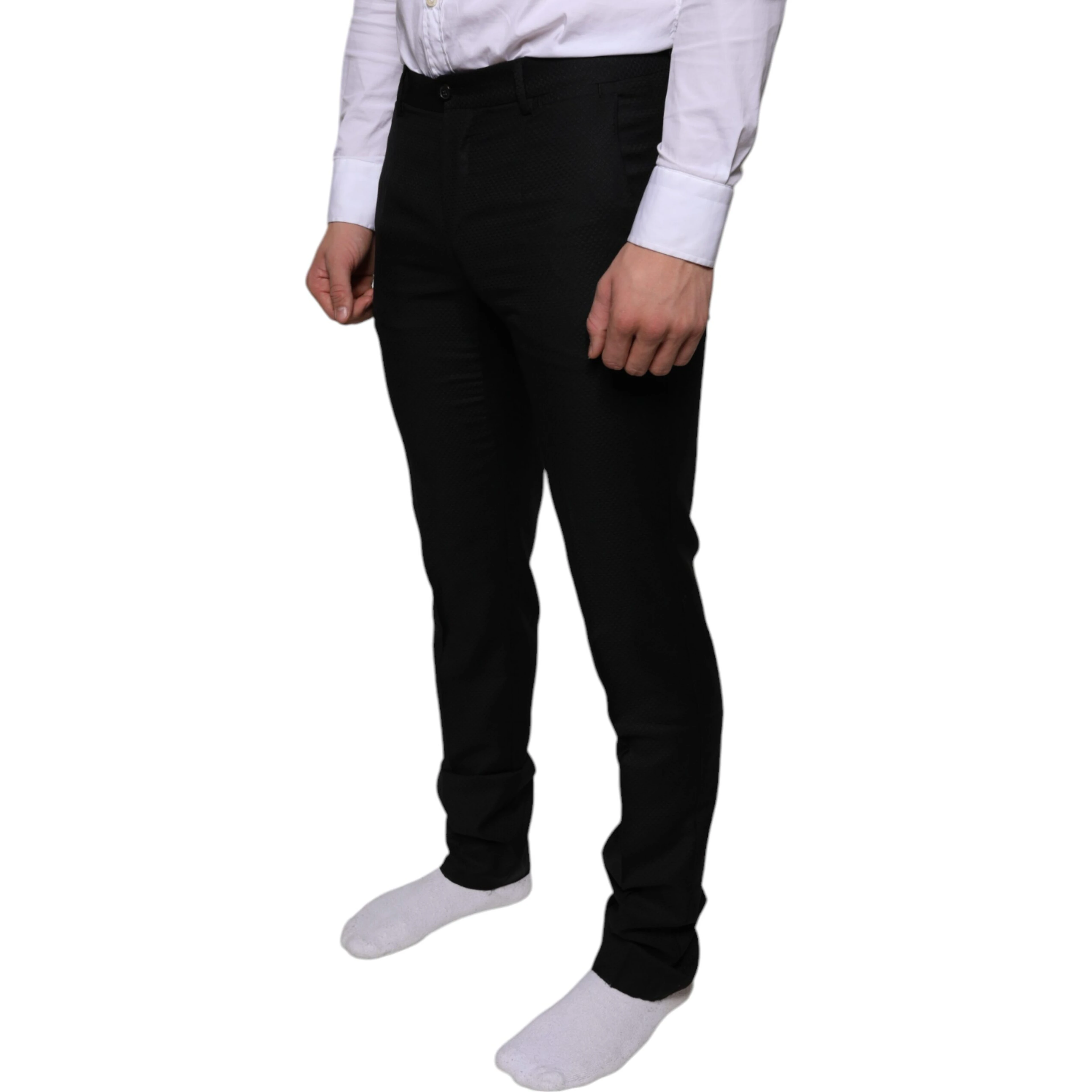 Black Wool Skinny Dress Formal Pants