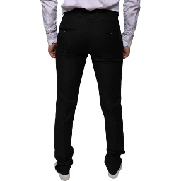 Black Wool Skinny Dress Formal Pants