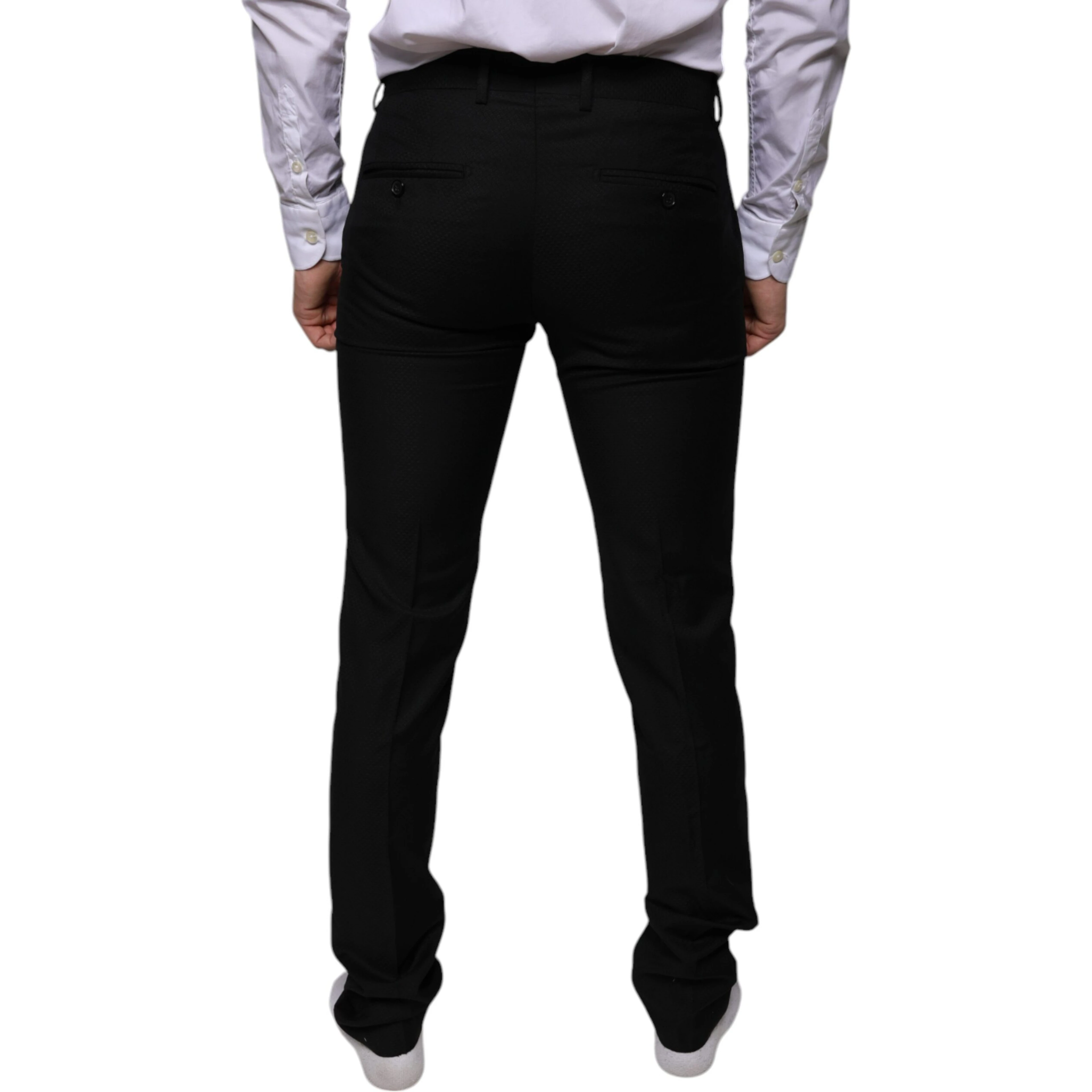 Black Wool Skinny Dress Formal Pants