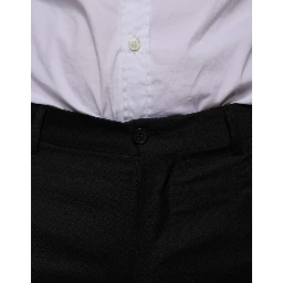 Black Wool Skinny Dress Formal Pants