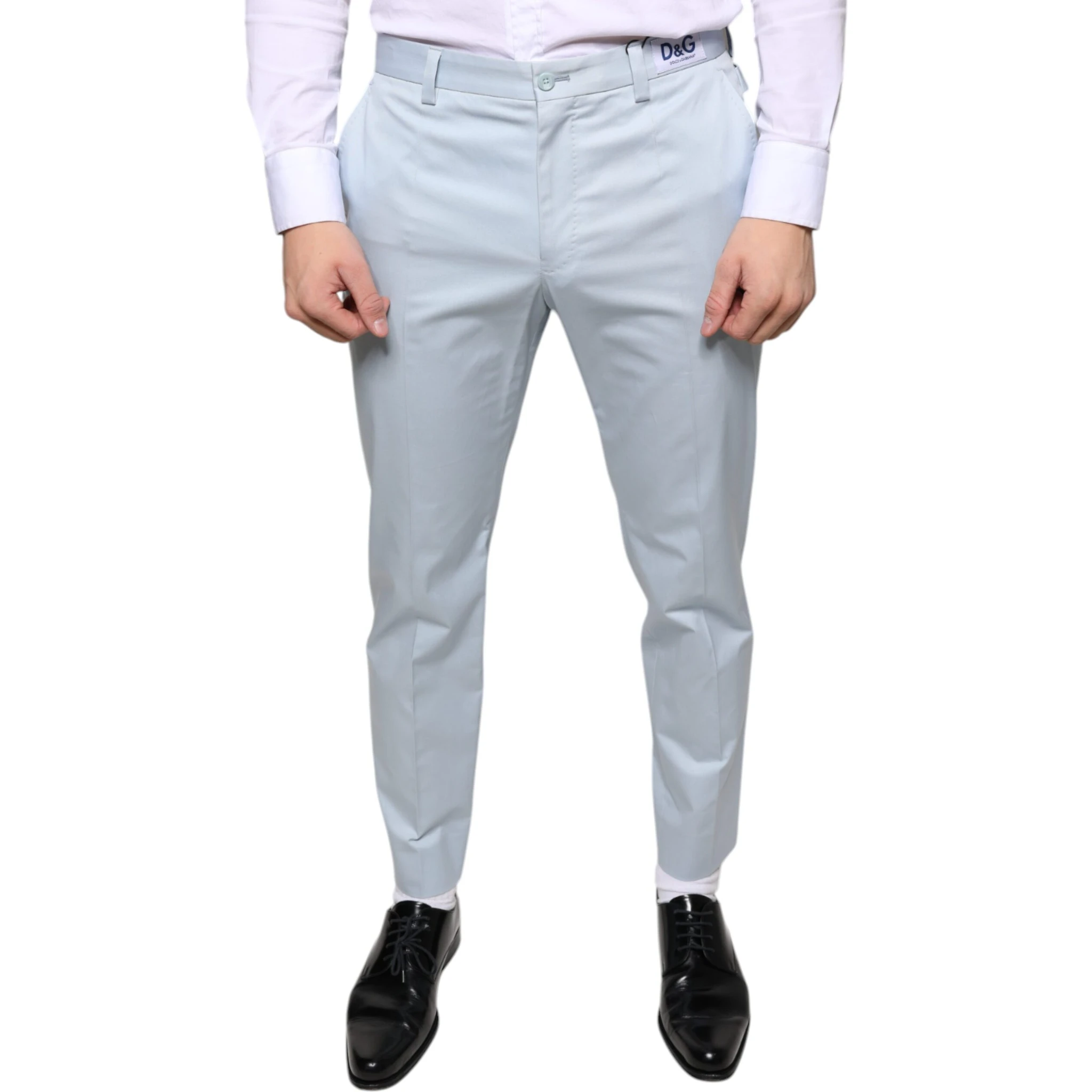 Light Blue Cotton Dress Pants