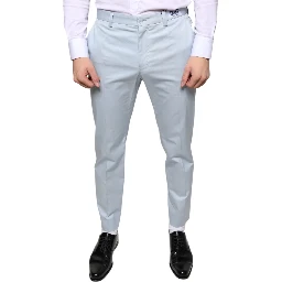 Light Blue Cotton Dress Pants