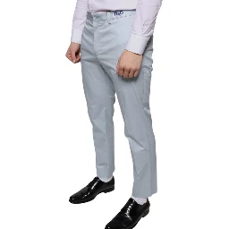 Light Blue Cotton Dress Pants