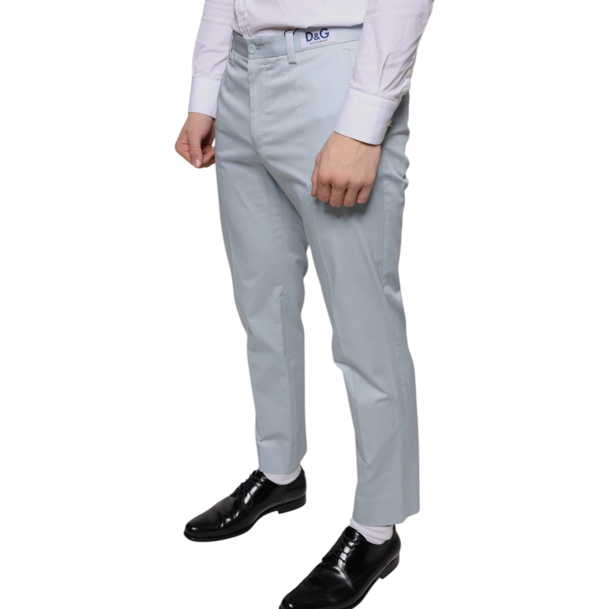 Light Blue Cotton Dress Pants
