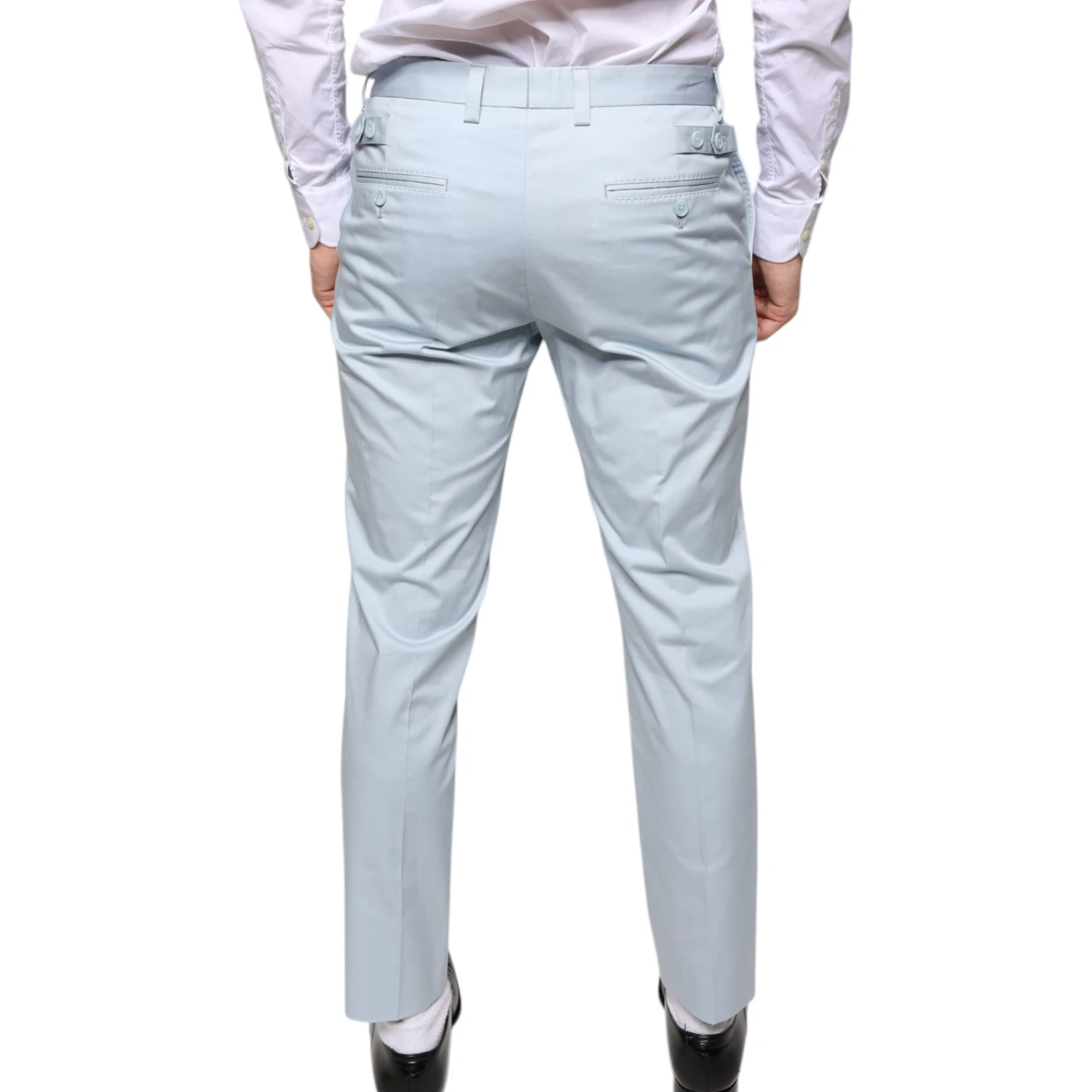 Light Blue Cotton Dress Pants