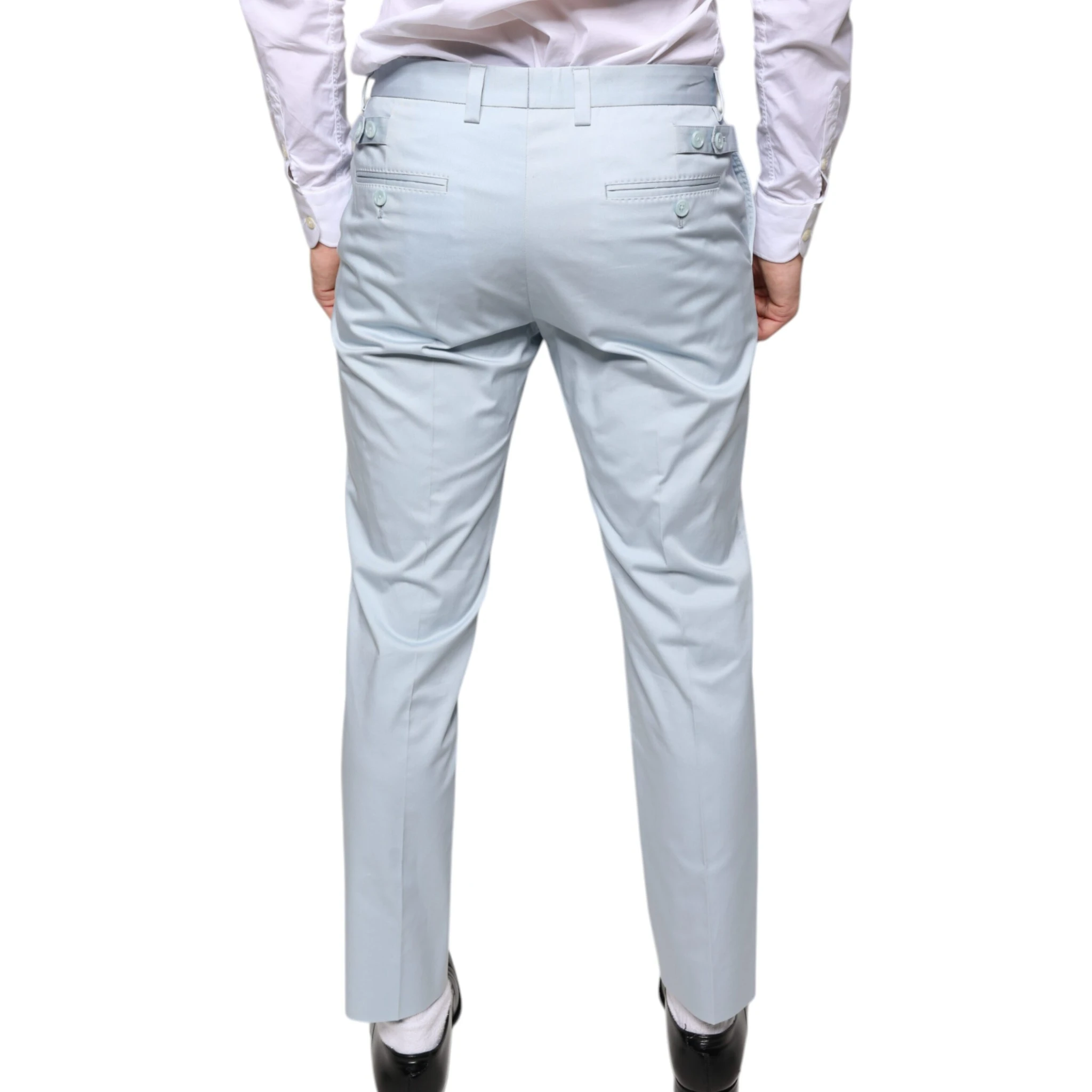 Light Blue Cotton Dress Pants