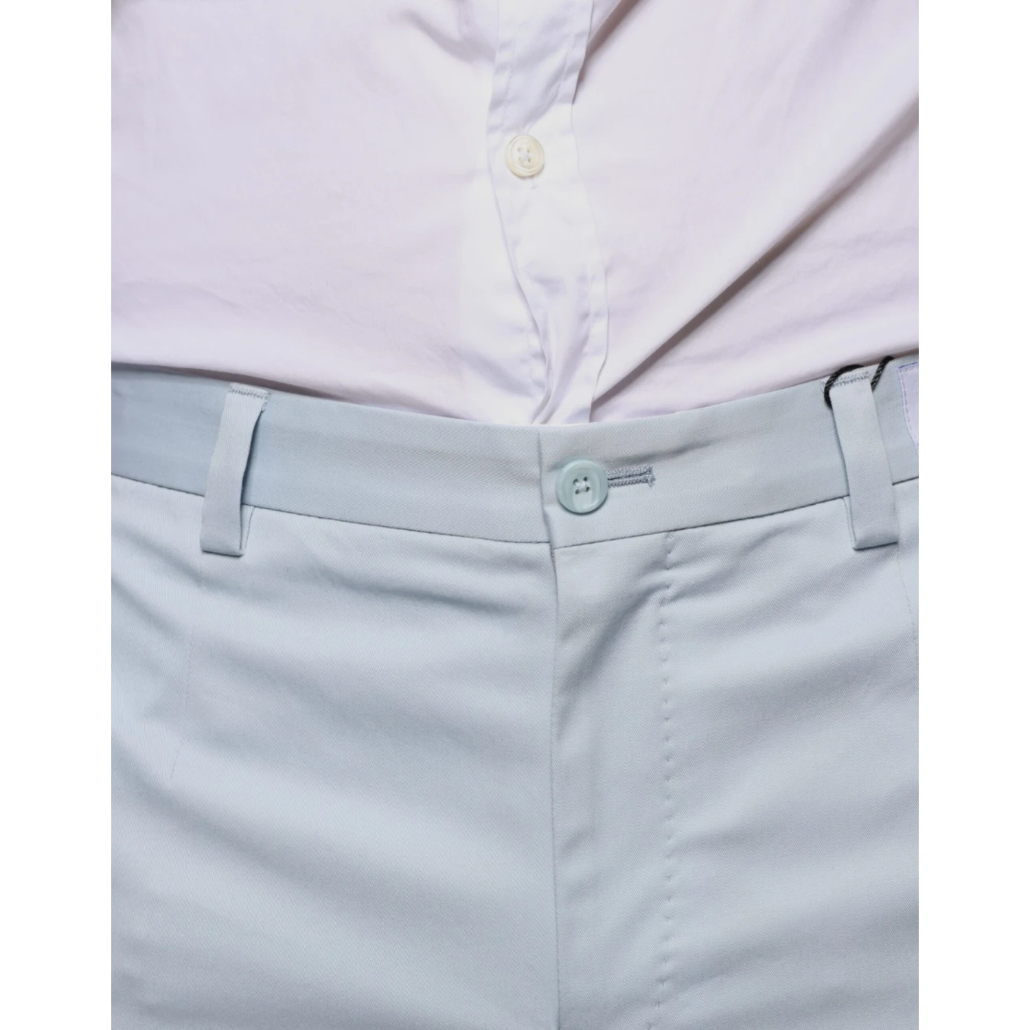 Light Blue Cotton Dress Pants