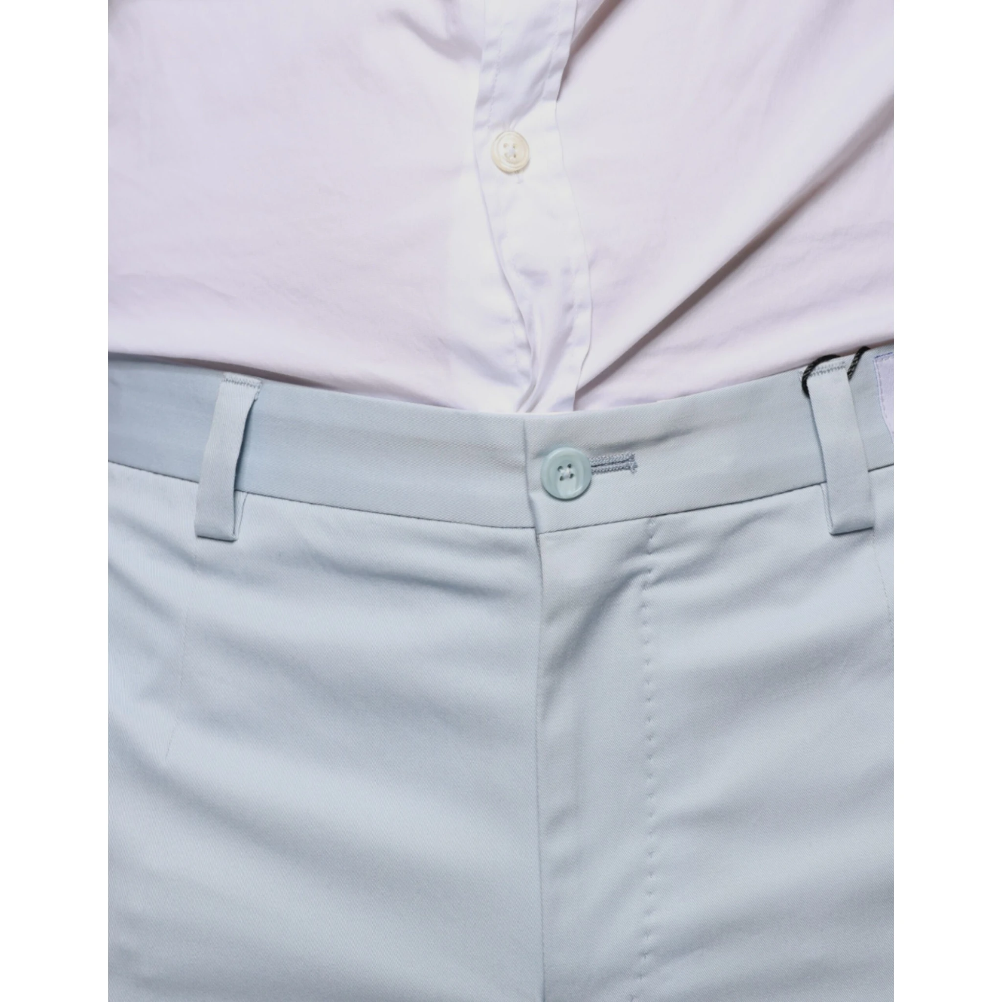 Light Blue Cotton Dress Pants