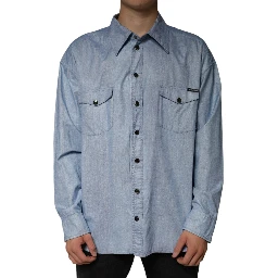 Light Blue Cotton Button Down Casual Shirt