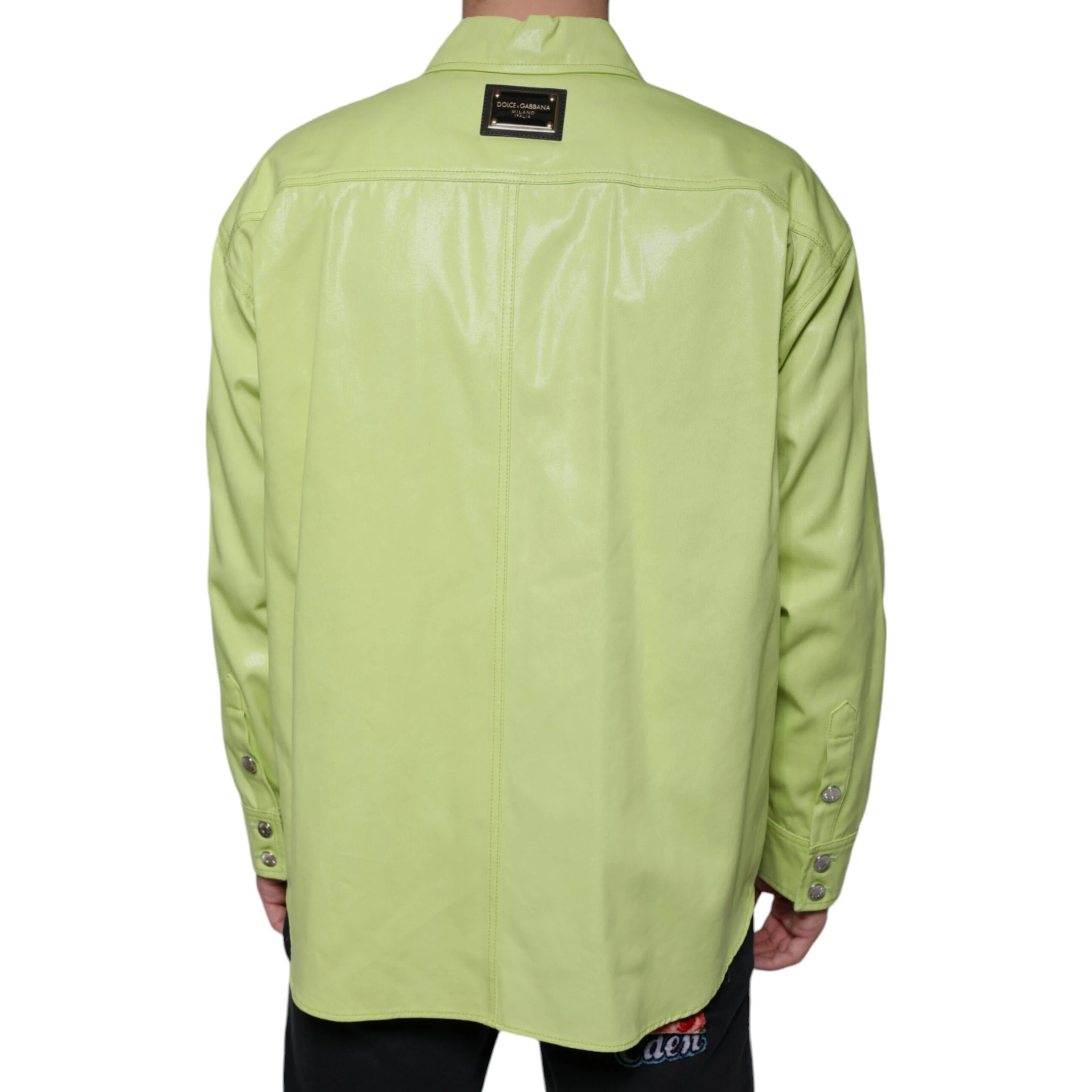 Green Cotton Collared Men Button Down Shirt