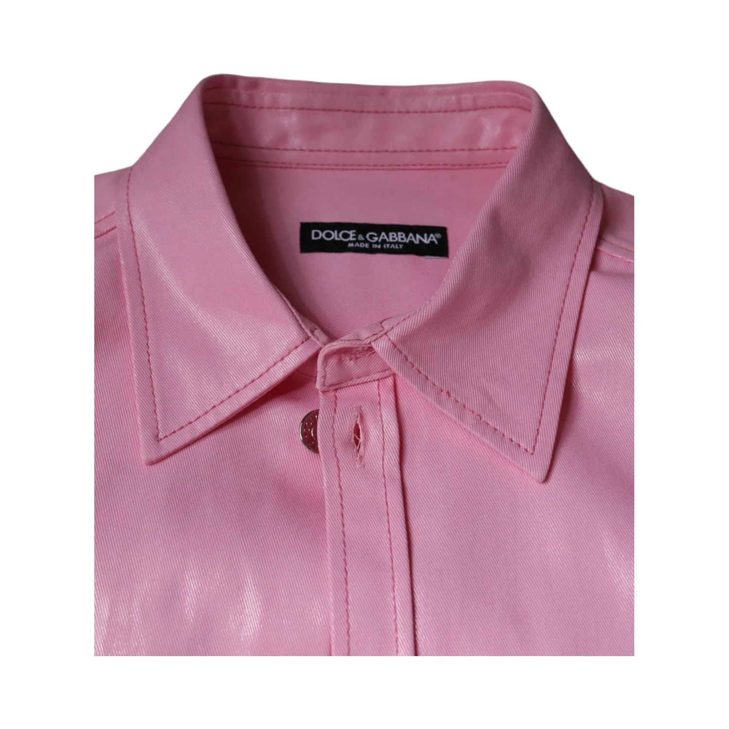 Pink Cotton Collared Button Down Shirt