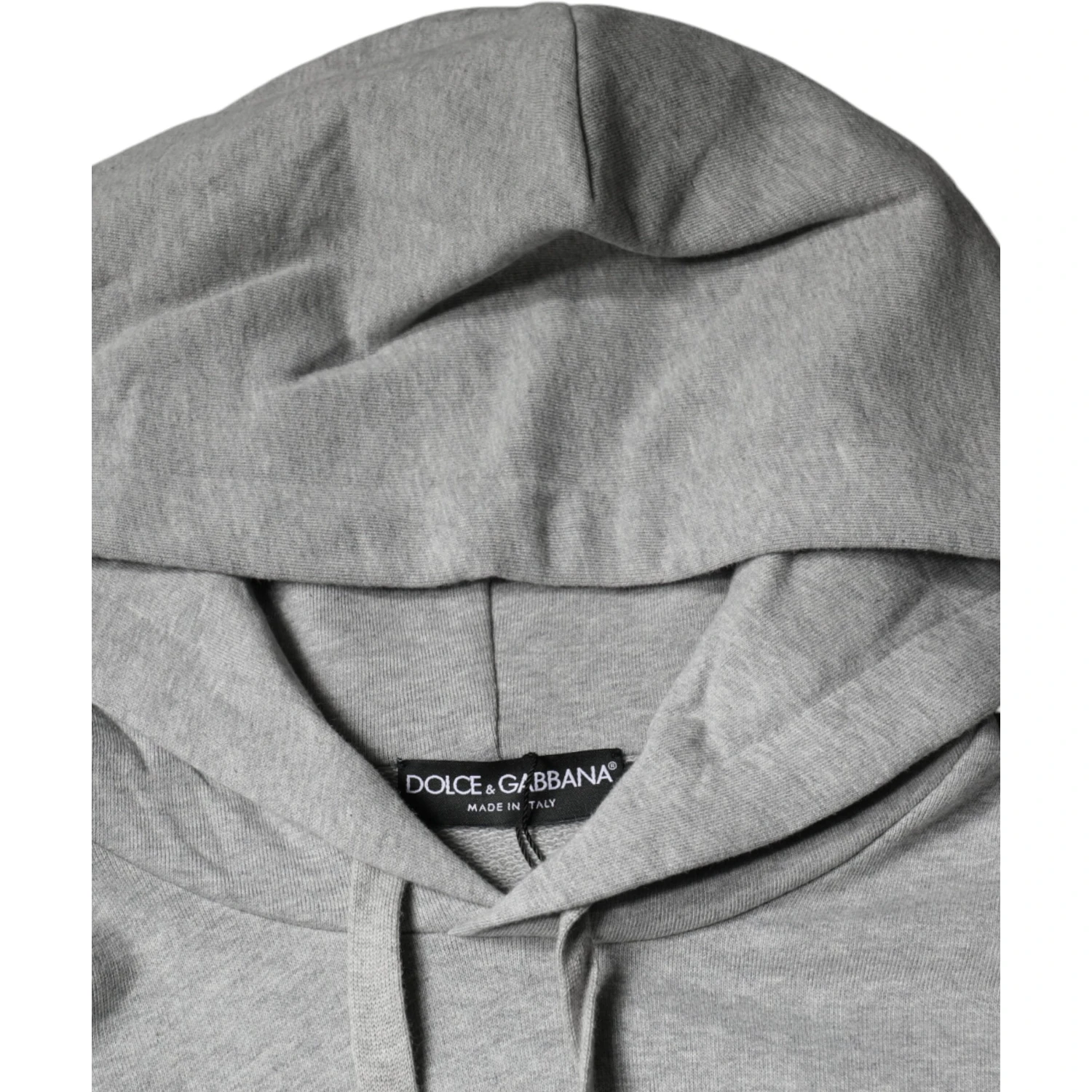 Gray Cotton Logo Hooded Sweatshirt Sweater