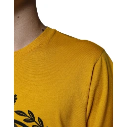 White Yellow Logo Print Short Sleeve T-shirt