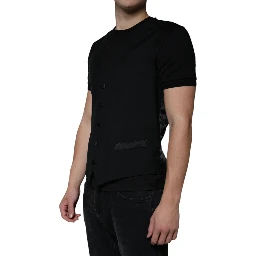 Black Wool Formal Dress Men Waistcoat Vest