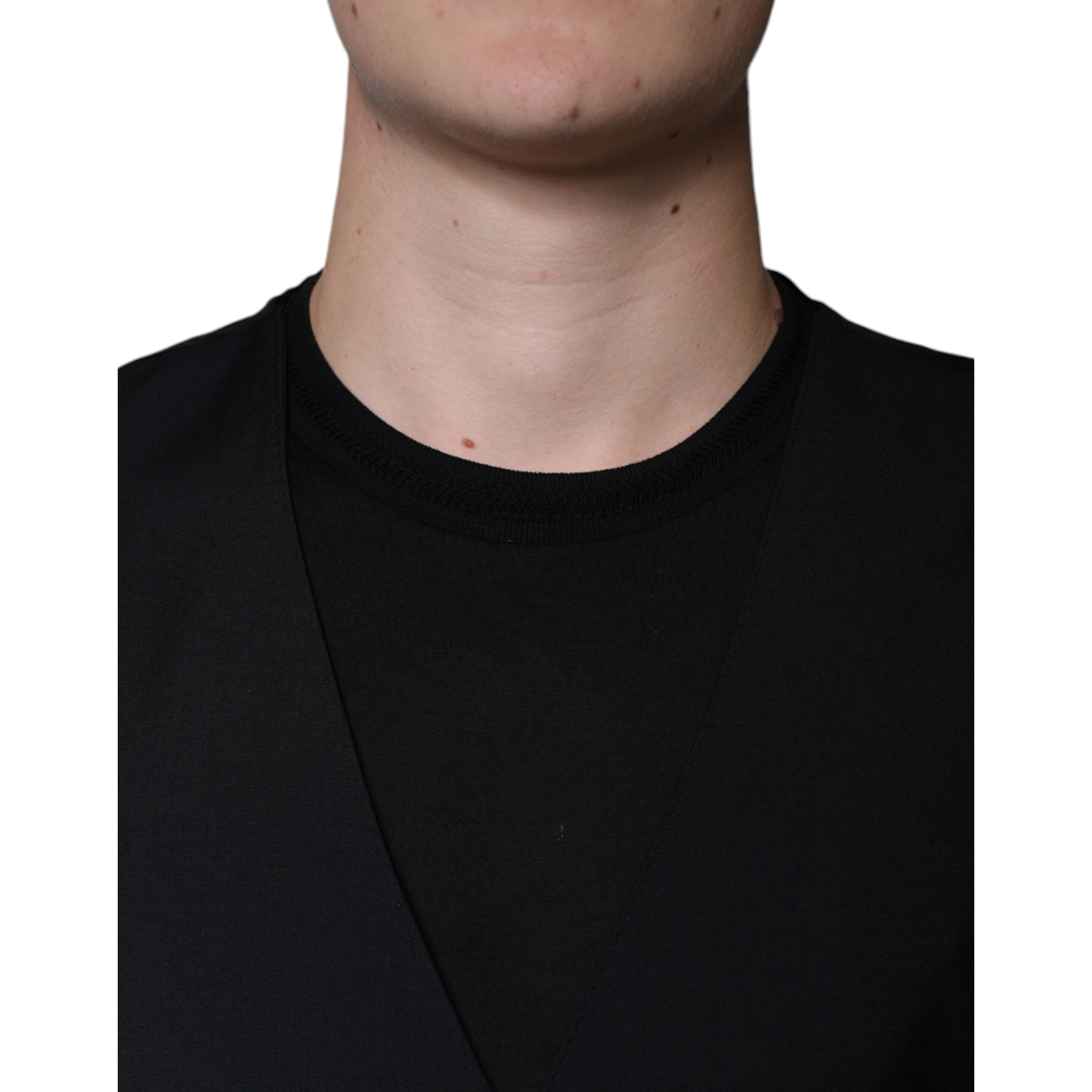 Black Wool Formal Dress Men Waistcoat Vest