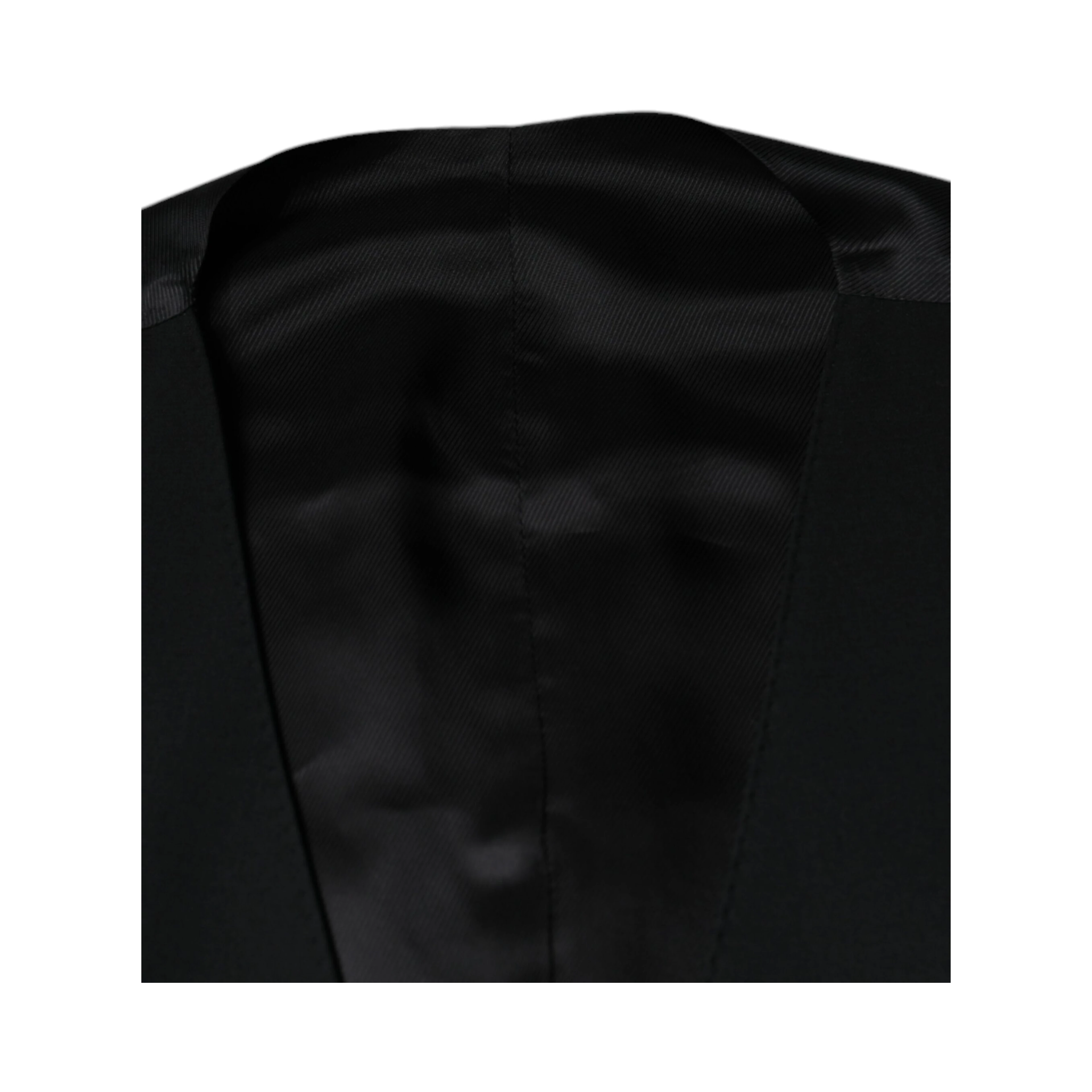 Black Wool Formal Dress Men Waistcoat Vest