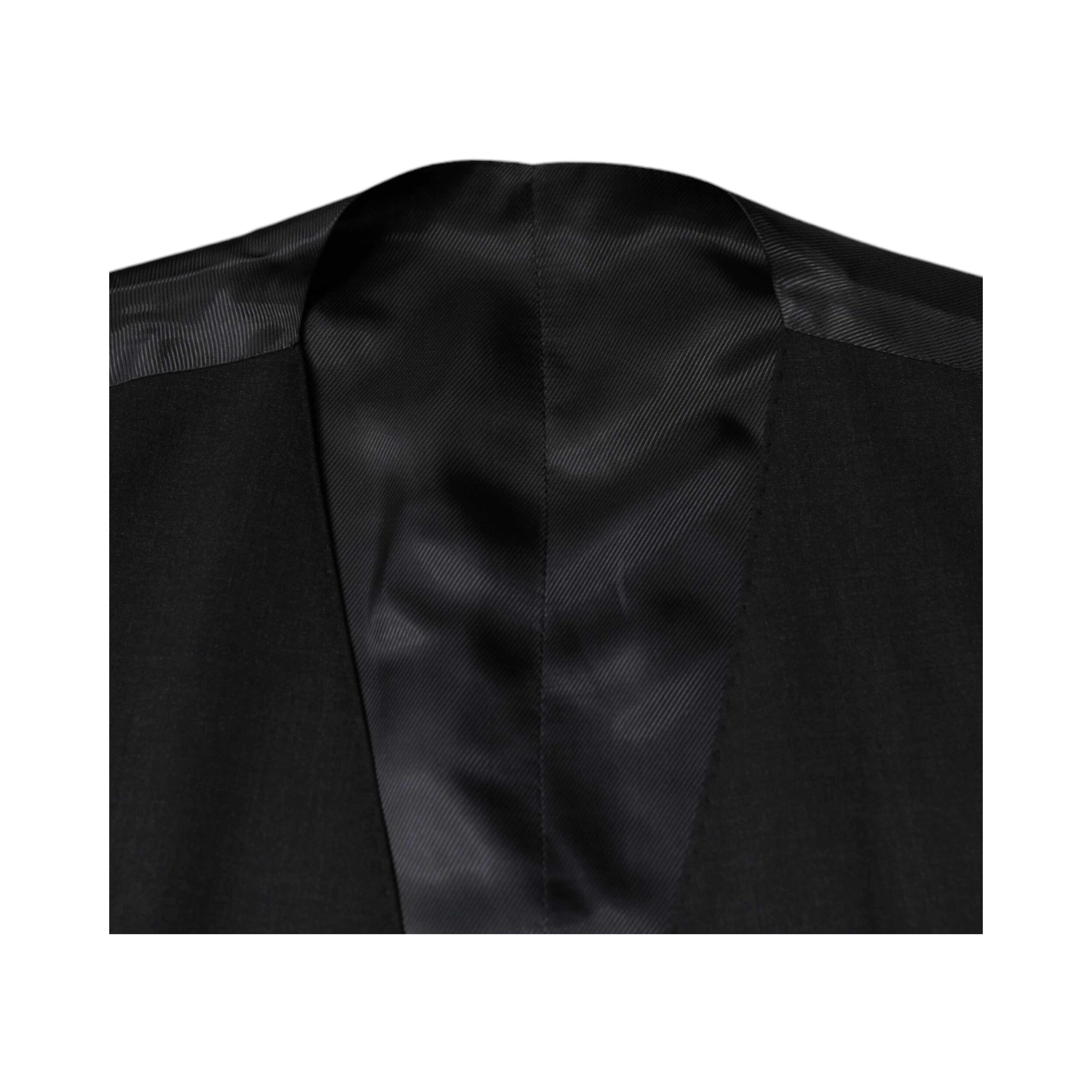 Black Wool Waistcoat Dress Formal Vest