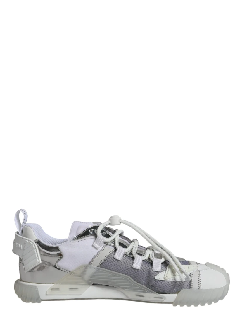 White Silver Low Top NS1 Sneakers Shoes
