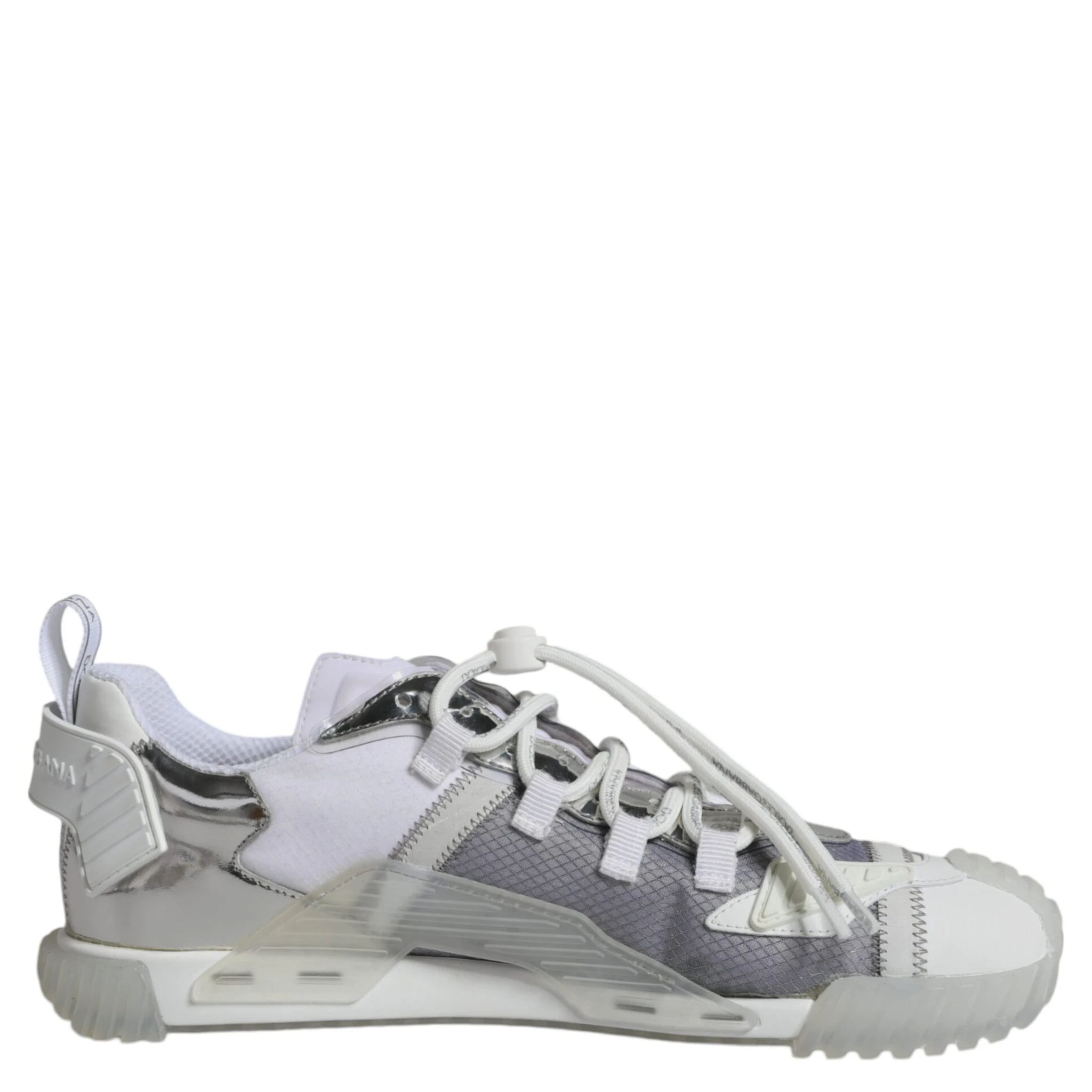 White Silver Low Top NS1 Sneakers Shoes