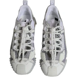 White Silver Low Top NS1 Sneakers Shoes