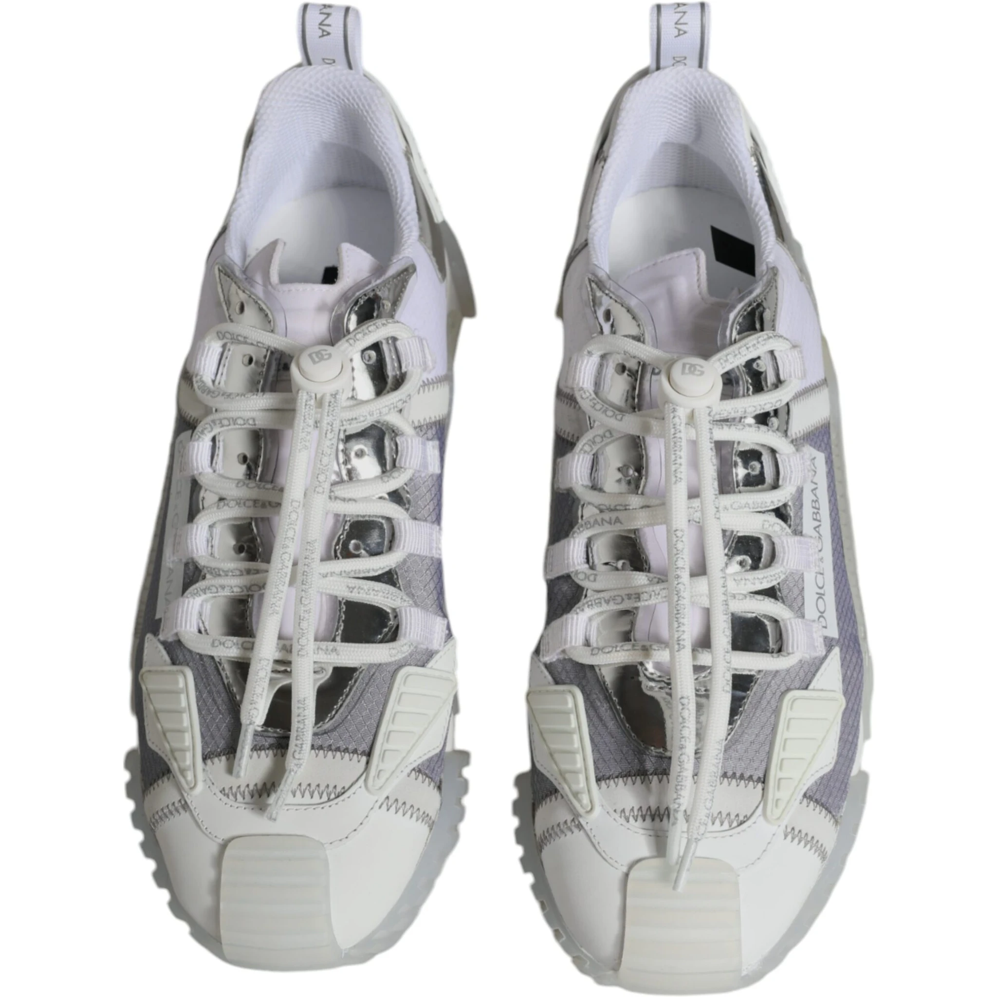 White Silver Low Top NS1 Sneakers Shoes