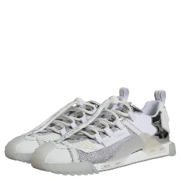 White Silver Low Top NS1 Sneakers Shoes