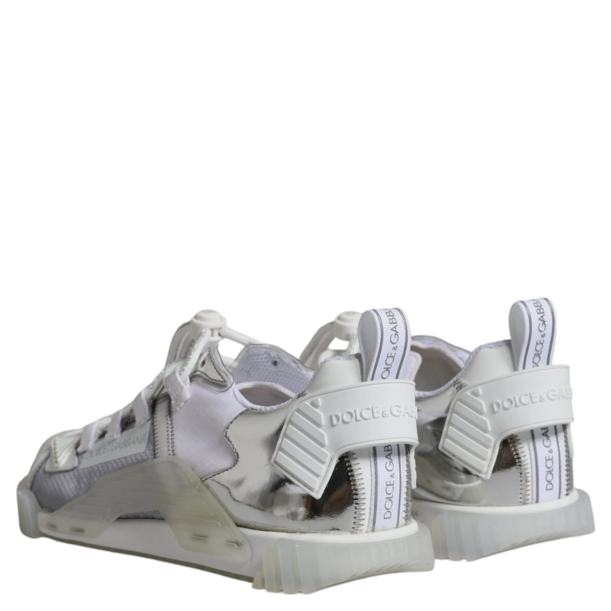 White Silver Low Top NS1 Sneakers Shoes