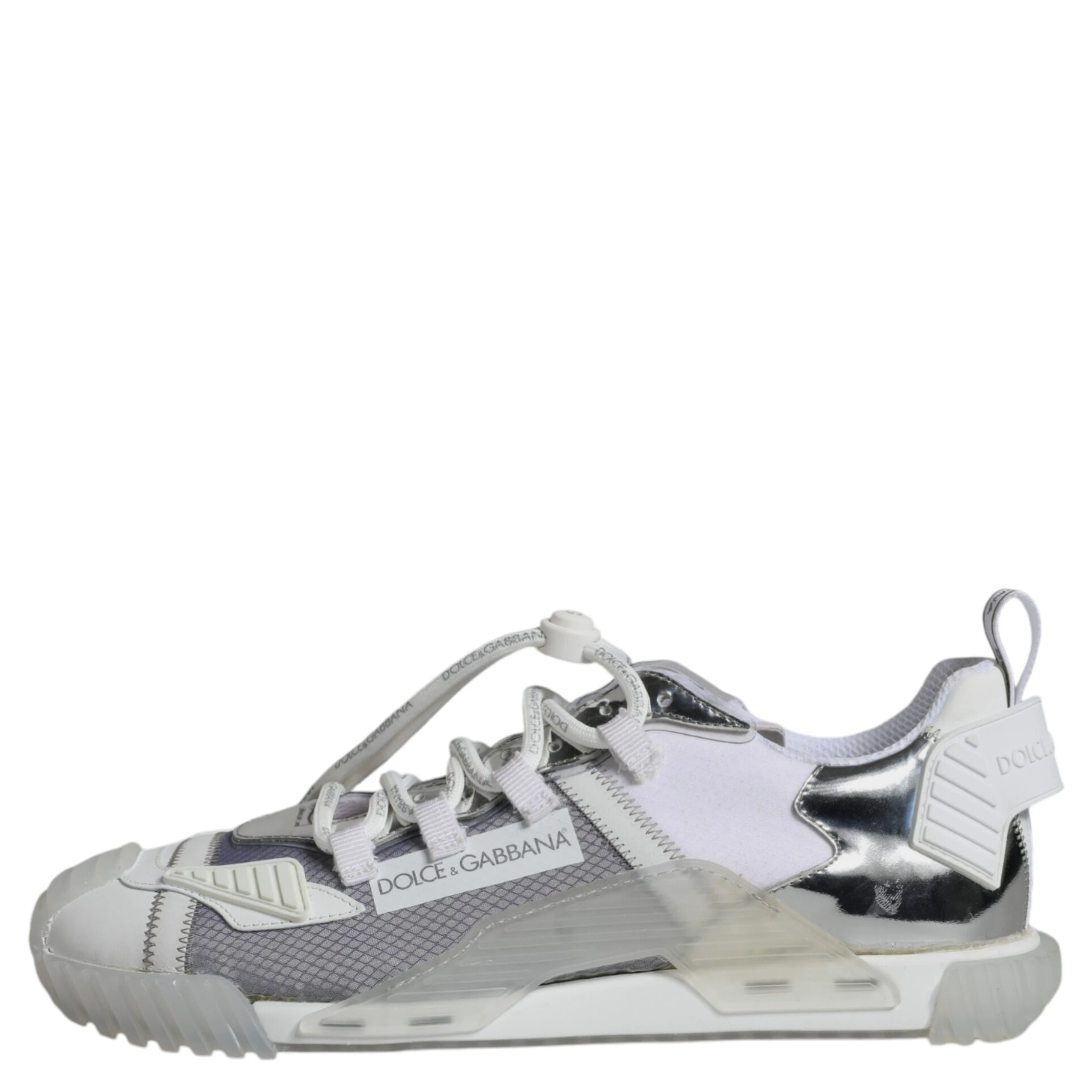 White Silver Low Top NS1 Sneakers Shoes