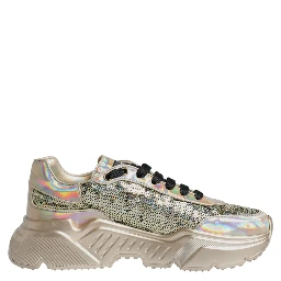 Gold Sequin Iridiscent Daymaster Sneakers Shoes