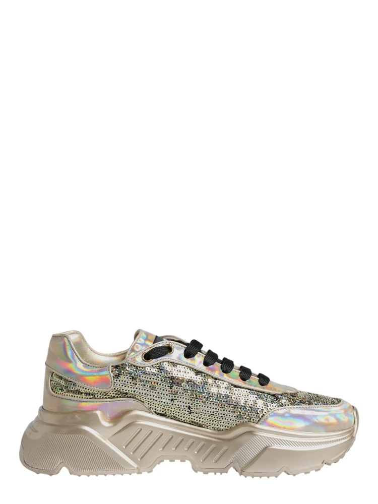 Gold Sequin Iridiscent Daymaster Sneakers Shoes