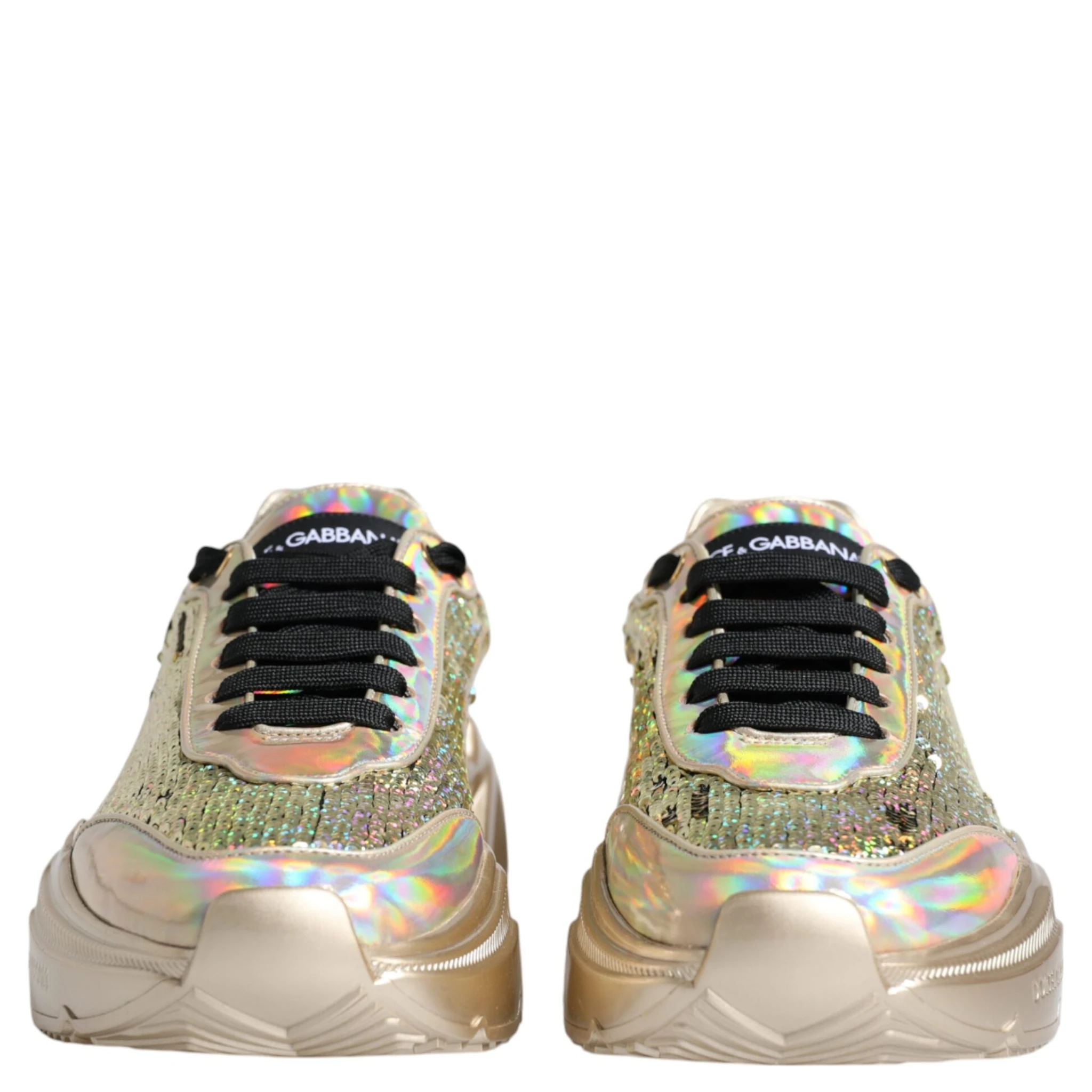 Gold Sequin Iridiscent Daymaster Sneakers Shoes