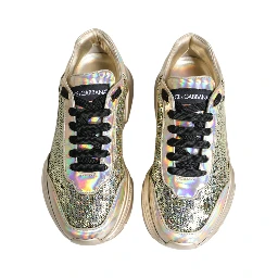 Gold Sequin Iridiscent Daymaster Sneakers Shoes