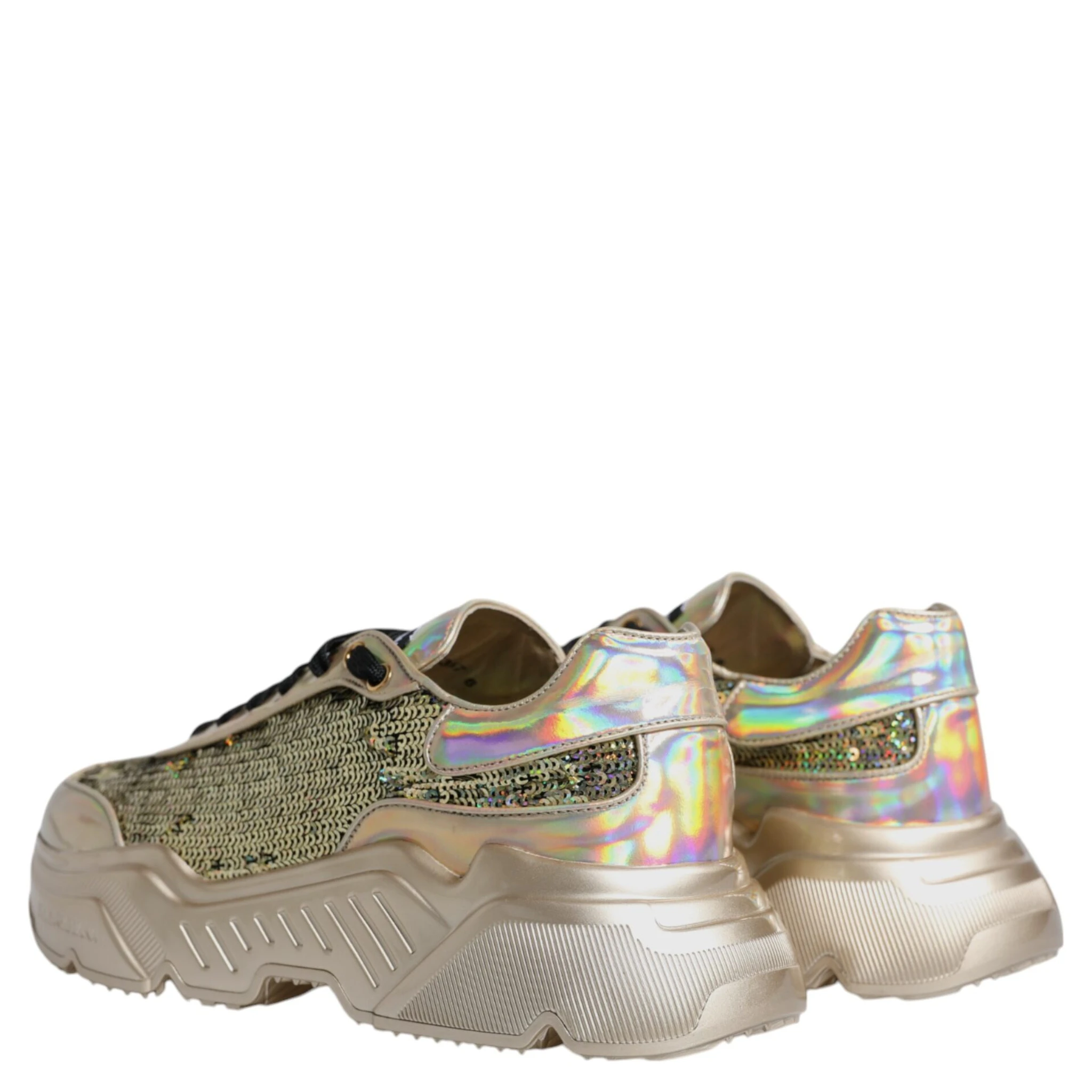 Gold Sequin Iridiscent Daymaster Sneakers Shoes