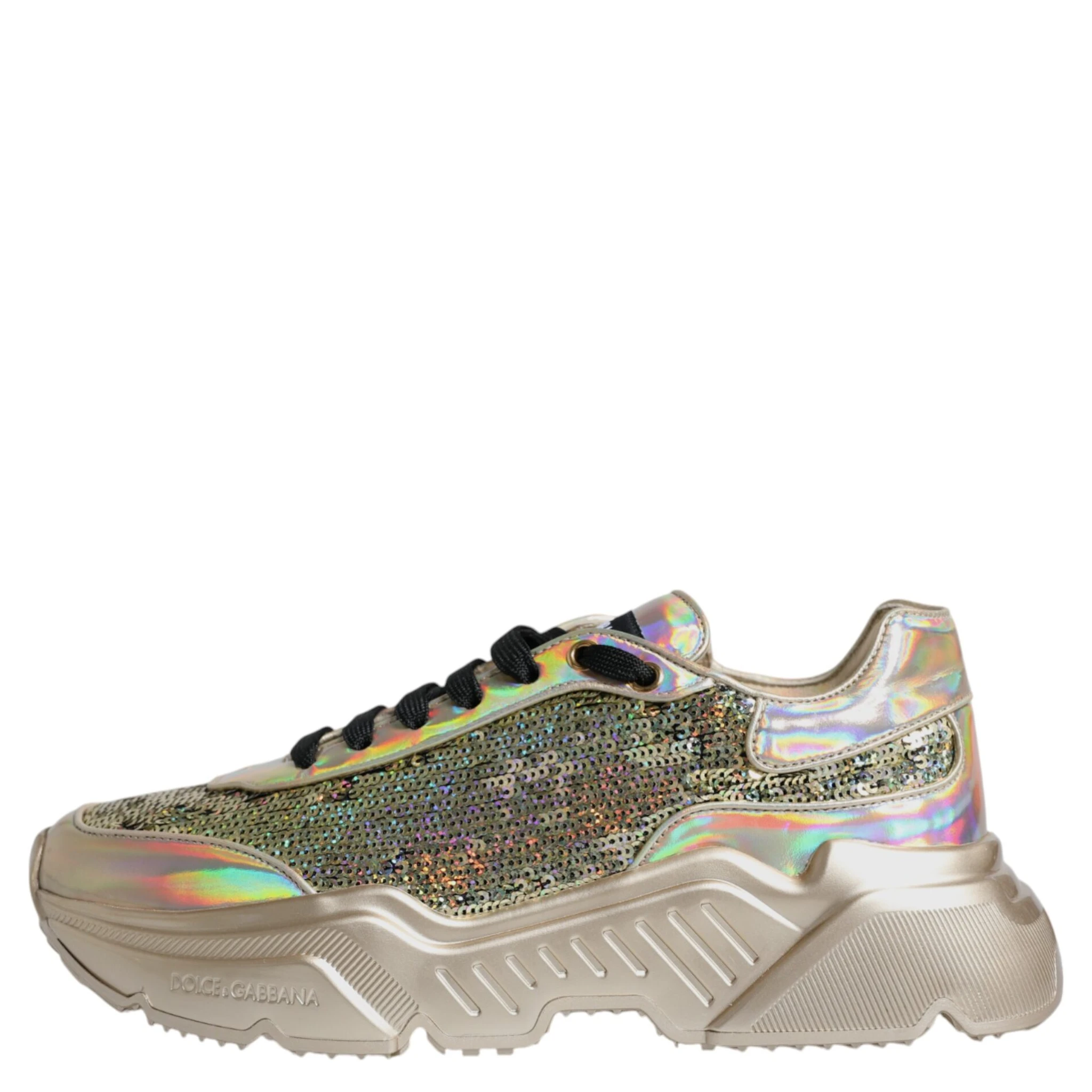 Gold Sequin Iridiscent Daymaster Sneakers Shoes