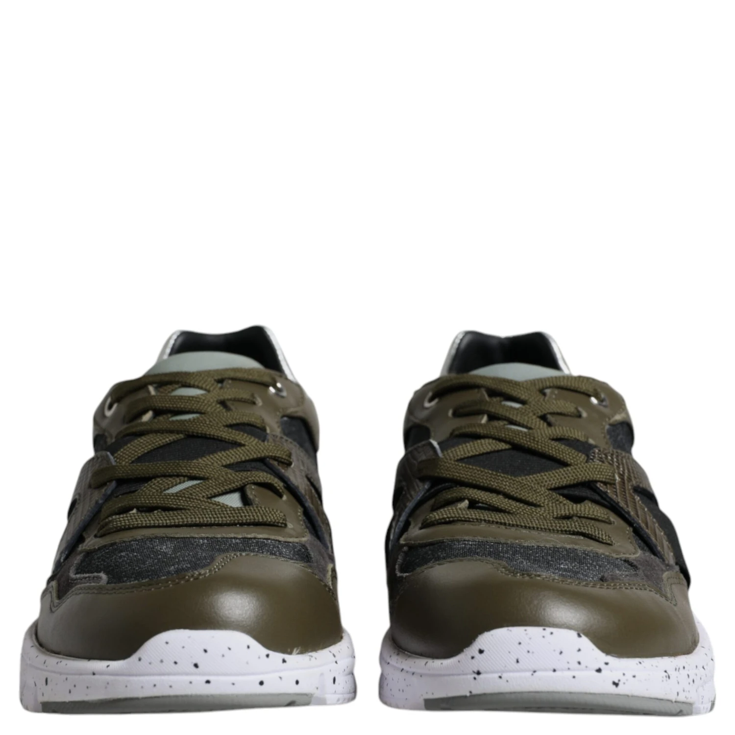 Multicolor Canvas Leather Low Top Sneaker Shoes