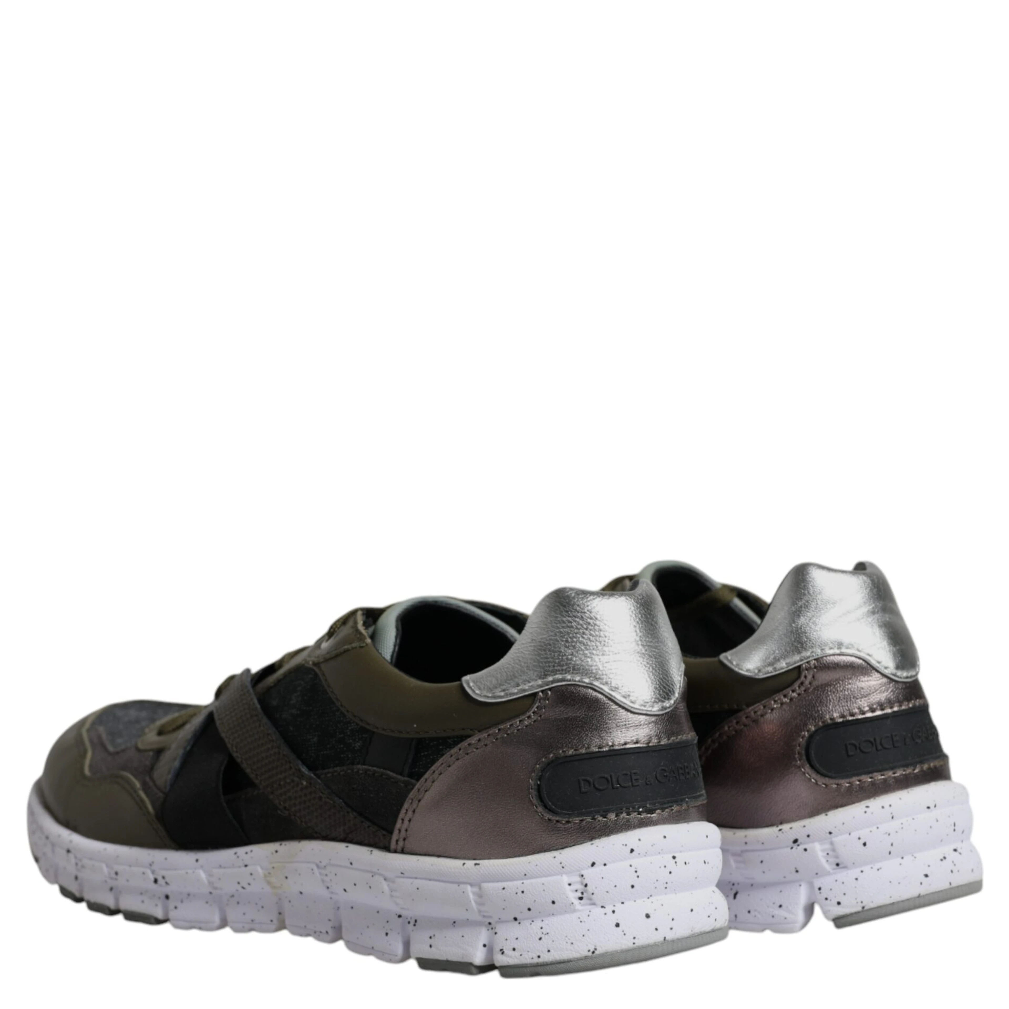 Multicolor Canvas Leather Low Top Sneaker Shoes