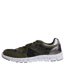 Multicolor Canvas Leather Low Top Sneaker Shoes