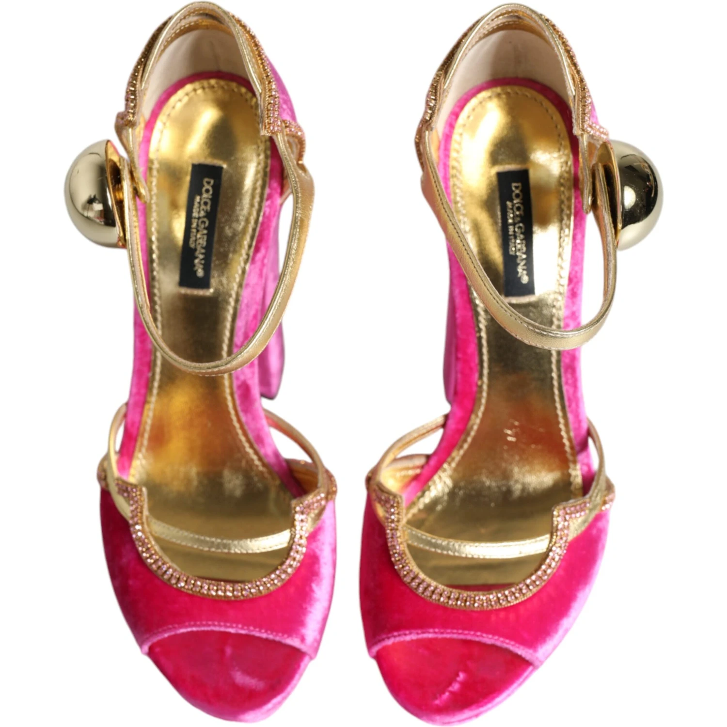 Pink Velvet Platform Ankle Strap Heel Sandals Shoes